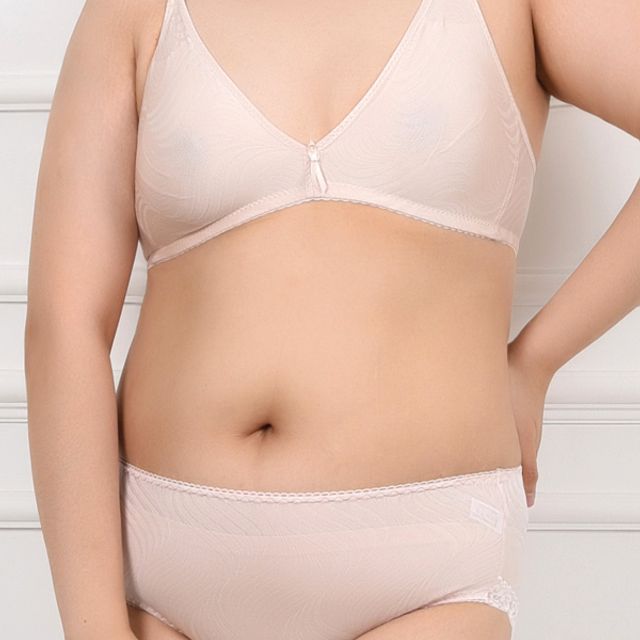 가벼운 홑겹 인견 빅사이즈 노와이어 브라 - 통기성 우수