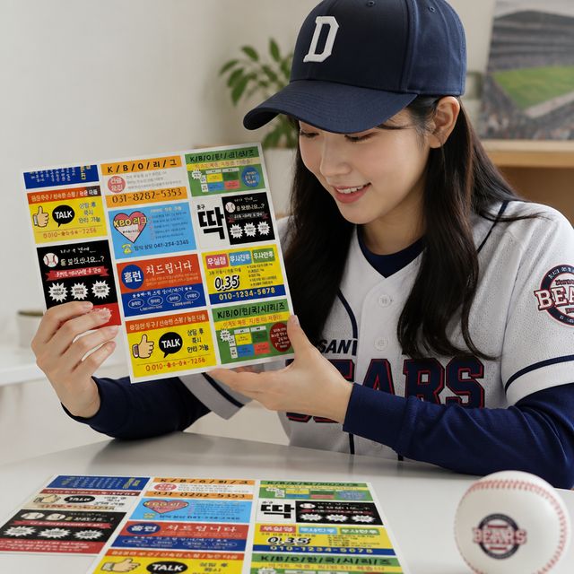 야구 스티커 굿즈 한국 프로야구 씰 모음전 응원 데코 소품 직관 집관