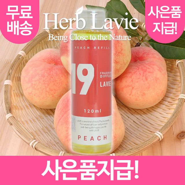 라비에 허브타임 리필액 피치 복숭아 세차용 방향제