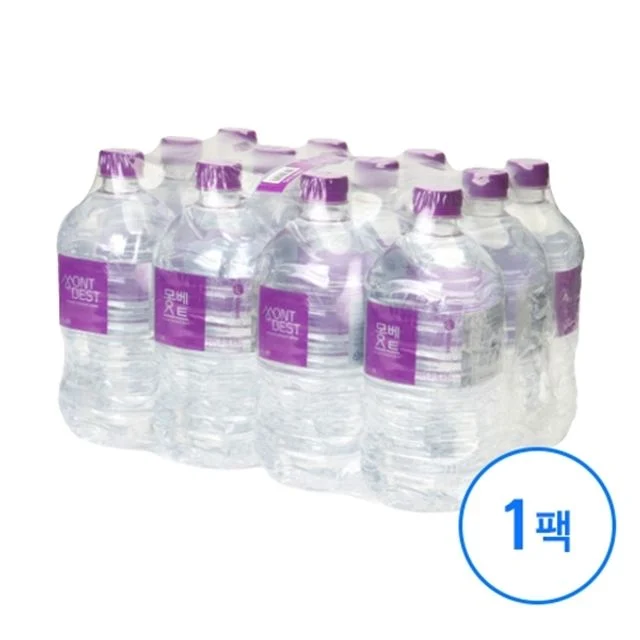 몽베스트 생수 무라벨 1L 12병 친환경 미네랄워터