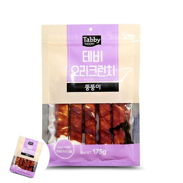 강아지훈련간식 애완견간식 크런치 175g 오리 뚱뚱이 강아지 간식