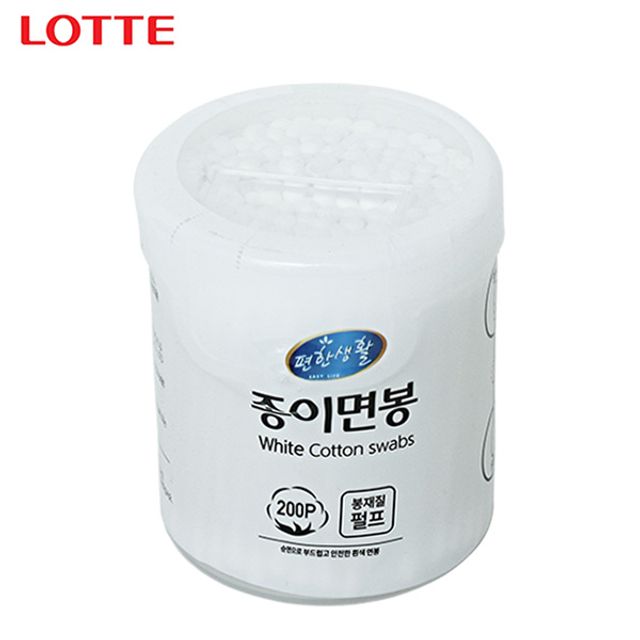 롯데 편한생활 종이면봉 화이트 - 부드럽고 안전한 일상용 면봉