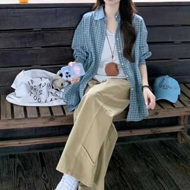셔츠블라우스 남방 오버핏 여자셔츠코디 쉬폰 코디