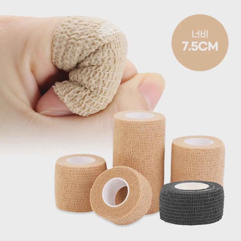 자가 점착 압박 붕대 골프 손가락 밴드 7.5cm 테이핑