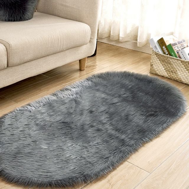 셀리스틴 타원형 장모 러그 침실 카페트 고급 인테리어