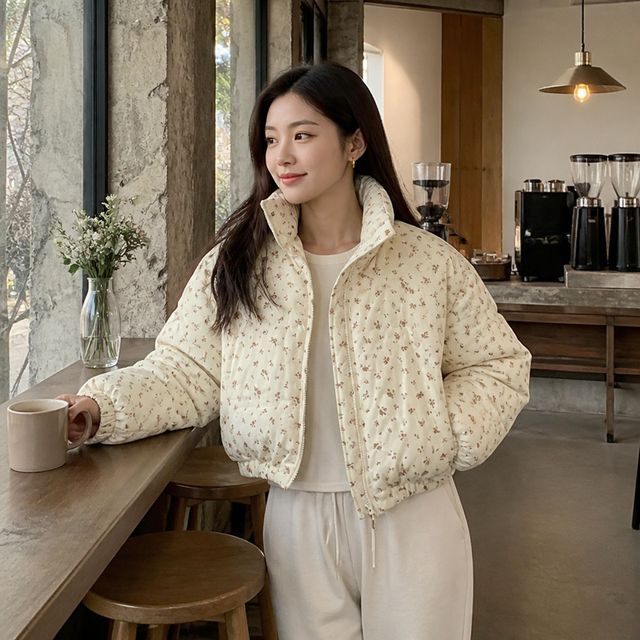 여성 겨울 아우터 짧은 기장 경량 점퍼 뉴스 숏 패딩
