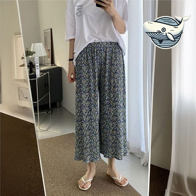 여름 플라워 여유핏 반바지 홈웨어 아이스팬츠