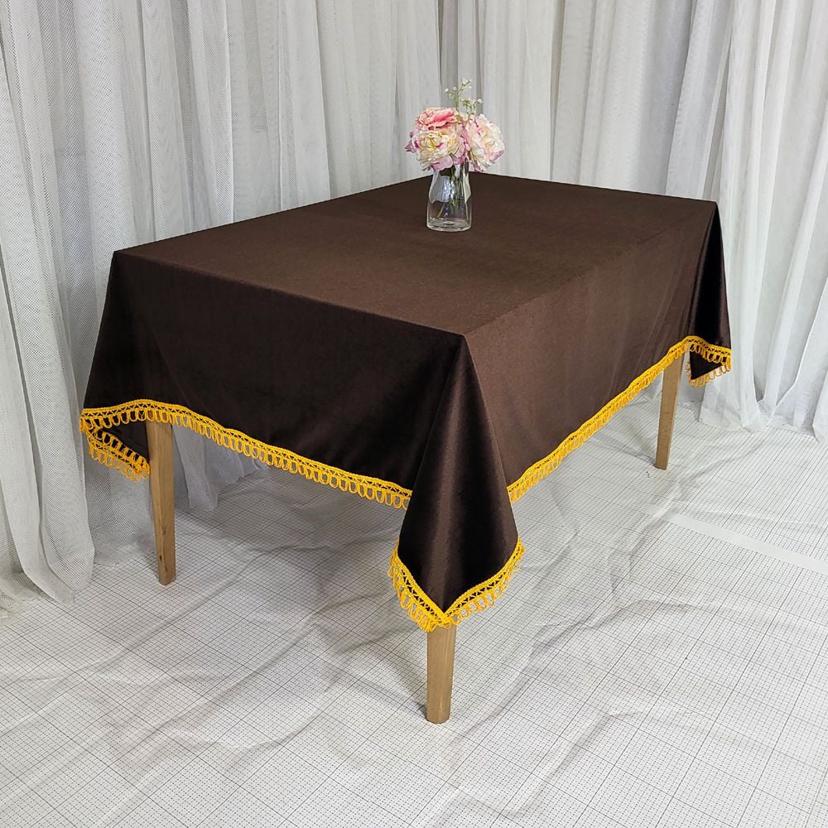 벨벳 식탁보 185x155cm, 고급 행사용 테이블 커버