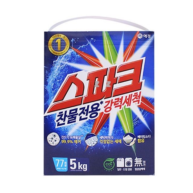 찬물 전용 세탁 세제 5kg 가루형 베이킹소다 함유