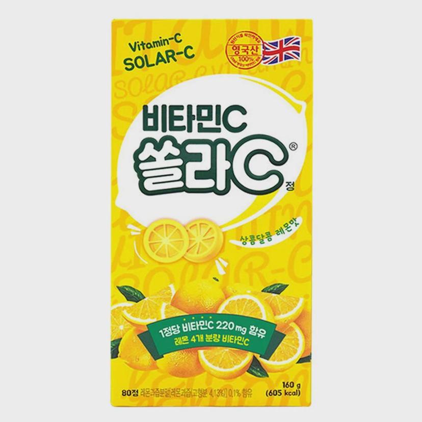 쏠라C 레몬맛 80정 비타민C 영양제 간편 섭취