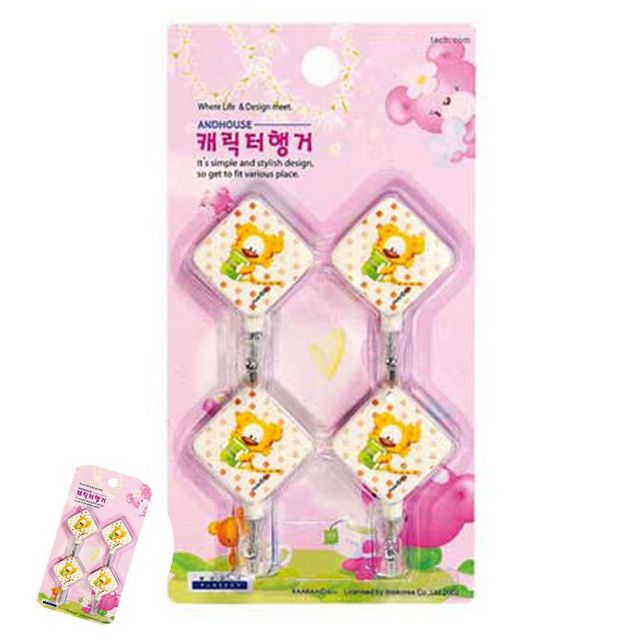 후크고리 고리행거 캐릭터 마름모 행거 4개입