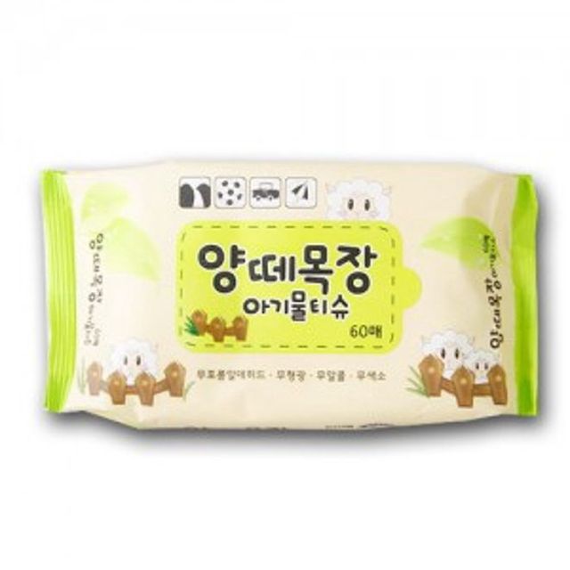 휴대용 리필형 물티슈 100매 화장지 휴지 대용