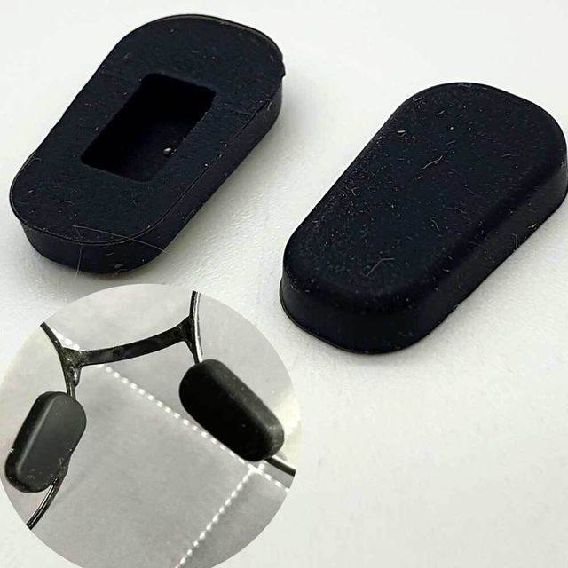 실리콘 안경코받침 슬림 코패드 블랙 4P 흘러내림방지