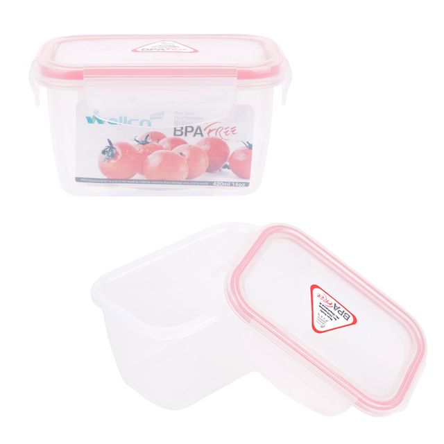 국산 직사각 냉장고 정리 밀폐 용기 반찬 통 420ml