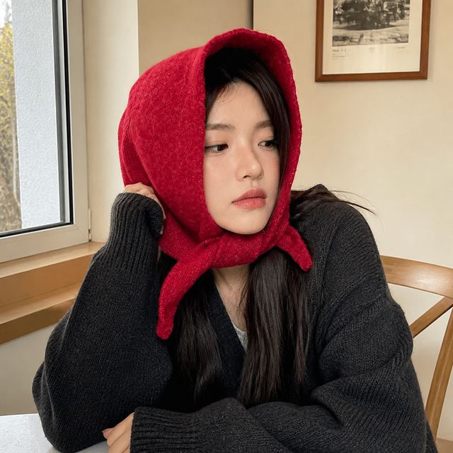 멜로우 울 보닛햇 쁘띠 스카프 머플러 숄 반다나 두건 헤어 커치프 여성 잡화
