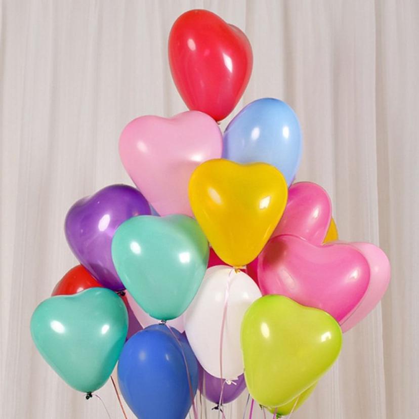 파티 풍선 장식 펄 혼합 20개입 하트 풍선 생일 세트