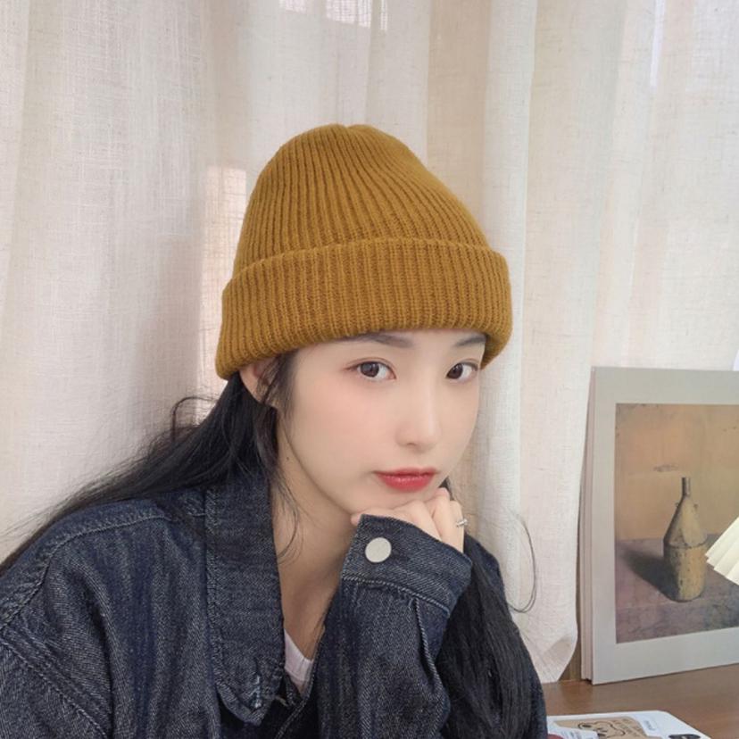 데일리 패션 비니 카멜 니트 숏비니 남녀공용 모자