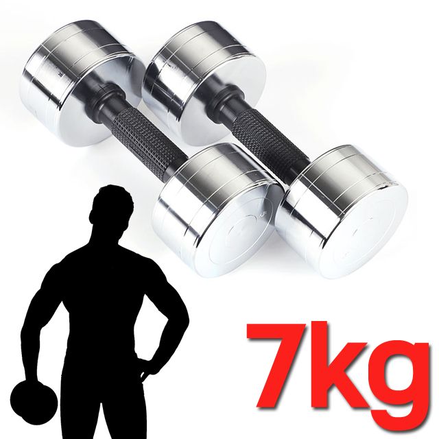 한국산 크롬도금 아령 7kg - 안정적인 그립감의 프리미엄 헬스용품