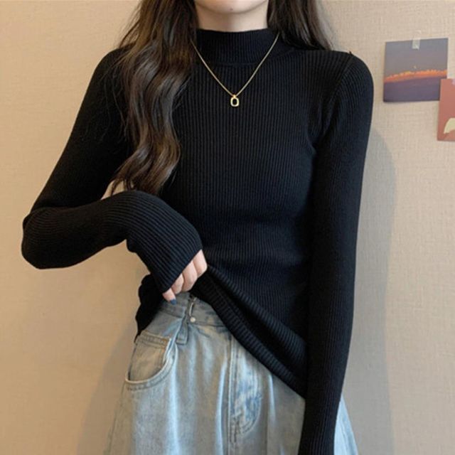 반목 티 티셔츠 반팔티 스판 목티 겨울 신상 캐쥬얼