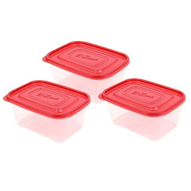 락앤락 뉴이지락 밀폐용기 270ml 3P 직사각 눈금 소분