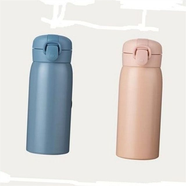 원터치 텀블러 350ml 보온 보냉 텀블러 직장인 스테인레스 소용량 휴대용 보냉병 스텐 등산