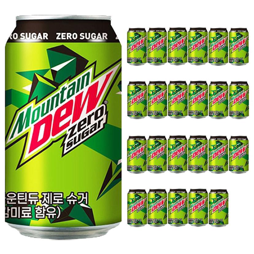 롯데 마운틴듀 제로 355ml 24캔 탄산음료 박스