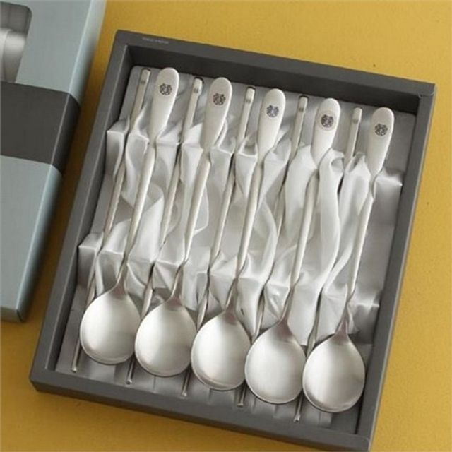 신혼부부 수저 5인용 집들이 수저 고급 국산 신혼 숟가락 젓가락 답례품 커트러리 5인용 부모님 한정식