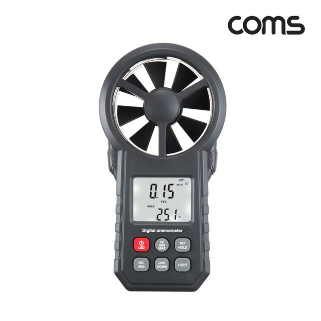 풍속계 풍속 및 온도 측정 풍량 바람 측정기 LED