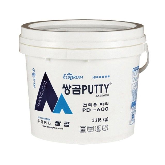 건축용 퍼티 PD-600 5kg 4개입 기초 도장 면보수
