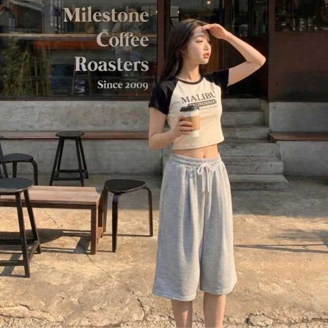남녀공용 와이드 핏 버뮤다 팬츠 5부 반바지