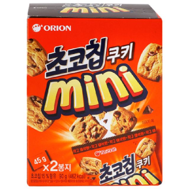오리온 미니초코칩 16개입, 바삭한 식감과 진한 초콜릿 맛