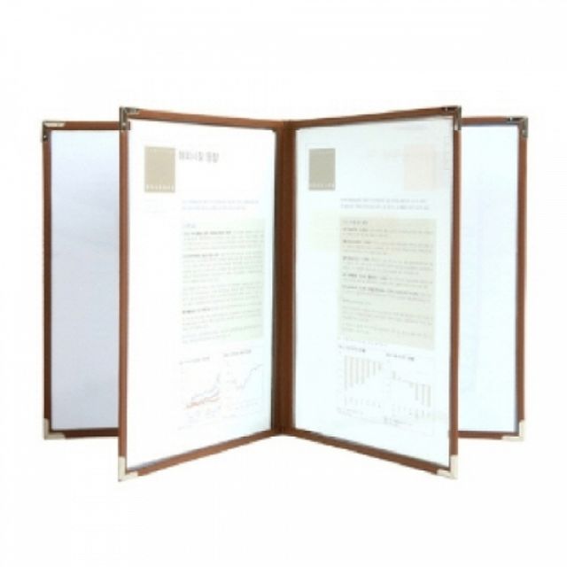 투명 메뉴판 폴더, 카페 식당용 4매 판책자 결재판
