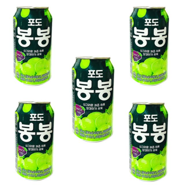 포도봉봉 해태포도봉봉 봉봉캔음료 340ml 5캔 세트