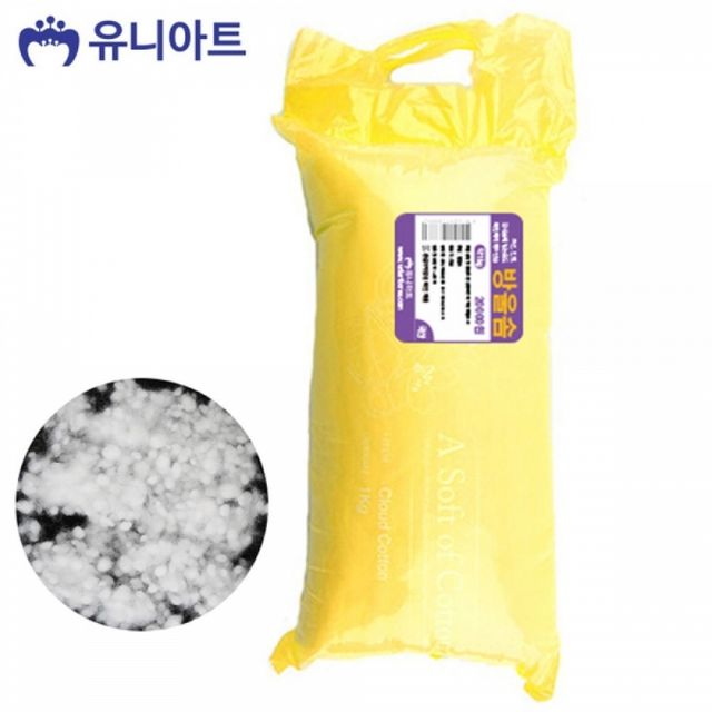 솜방울 만들기재료 인형 뿅뿅이 공예 폼폼이 미술 흰색 쿠션 1kg