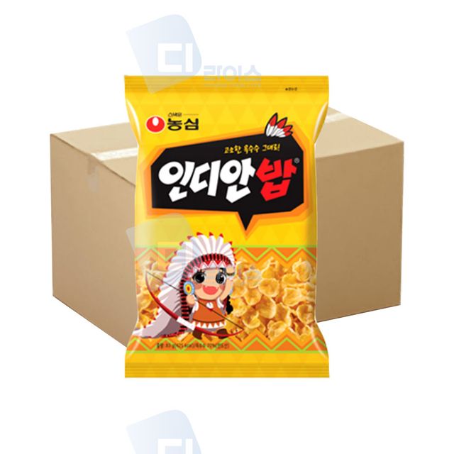 농심 인디안밥 83g 20봉 고소한 봉지과자 씨리얼 스낵