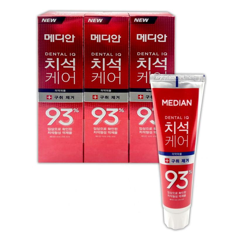메디안 치석 구취 치약 3개 세트 - 구강 관리 필수품