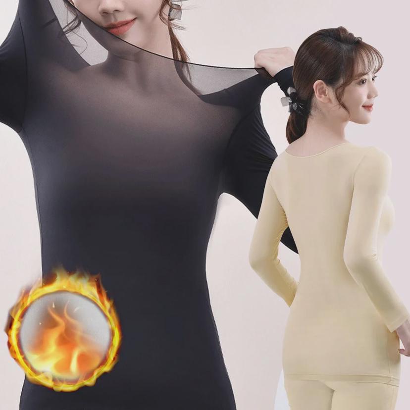 여성 스판 내복 방한 내의 히트 티셔츠 상의