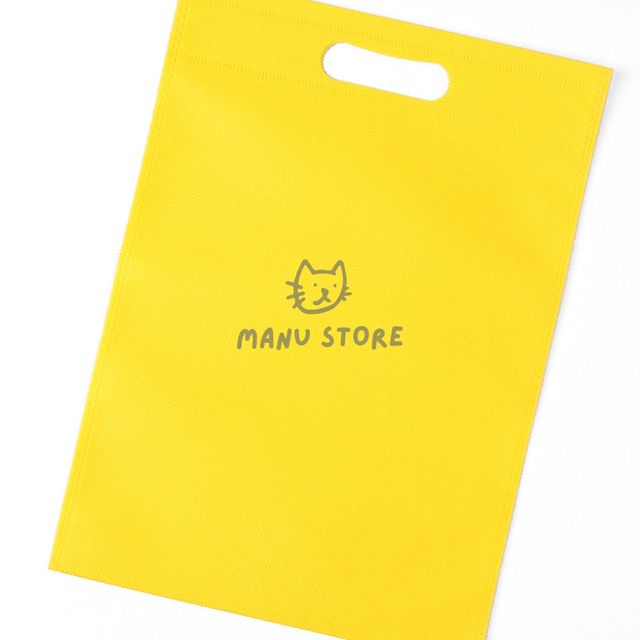 부직포선물가방 납작파우치 컬러 부직포 가방 10p세트 30x40cm 옐로우