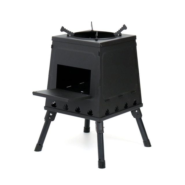 접이식 화목난로 35x47cm 블랙 휴대용화목난로 캠핑용난로 접이식난로