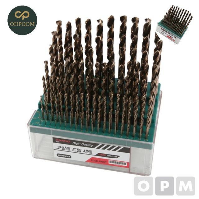 스텐용기리 스텐드릴비트 COSD 100 HT 드릴셋트 HSS CO 1SET