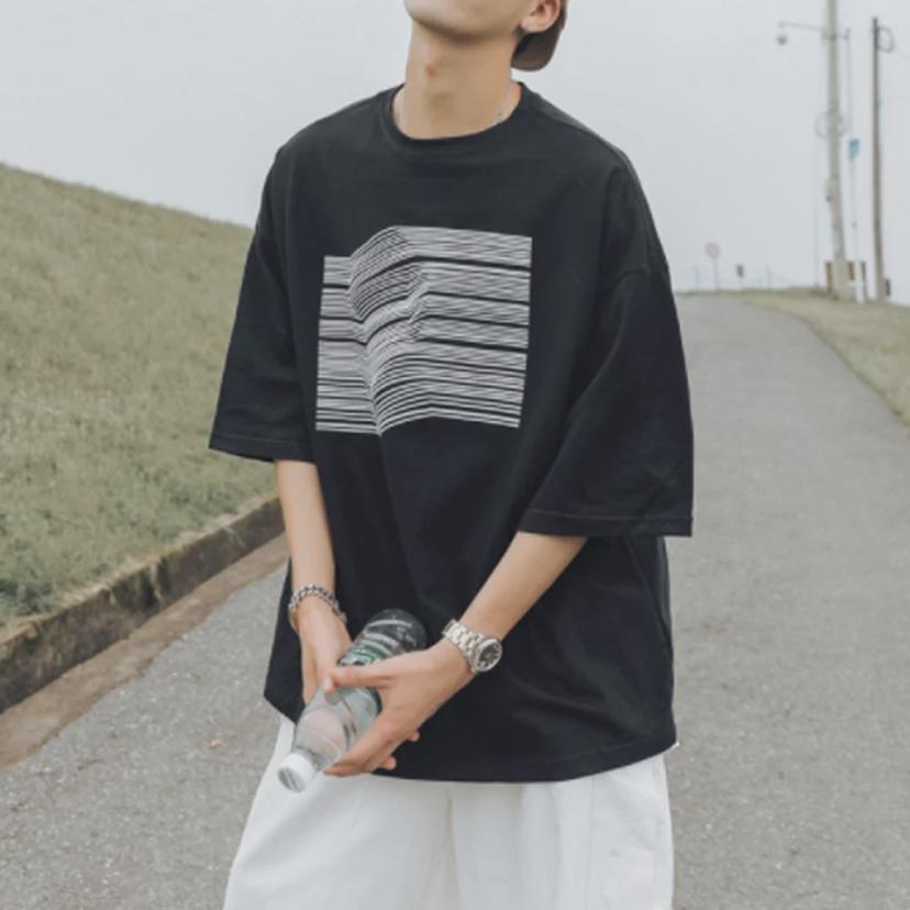 남자 오버핏 5부 반팔 티셔츠 HH-C30 데일리 상의