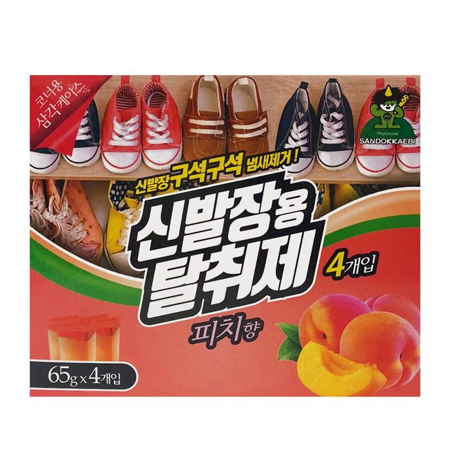 신발장 탈취제 산도깨비 피치향 65g 4p 방향제