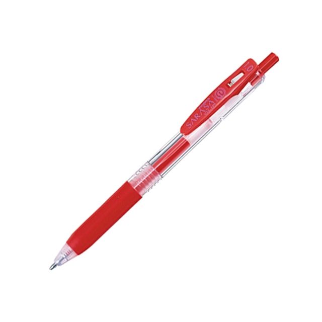 제브라 사라사 클립펜 1.0mm 적색 볼펜 필기구