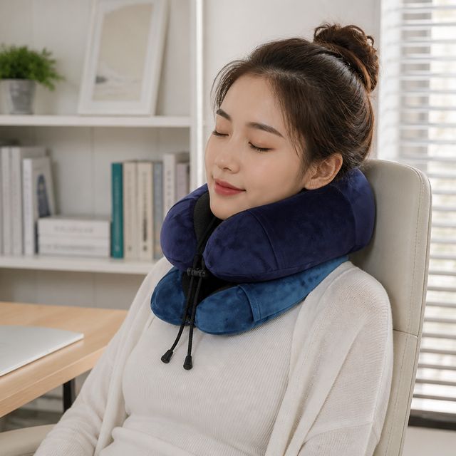 기내 사무실 휴식 목쿠션 메모리폼 여행용 경추 지지대
