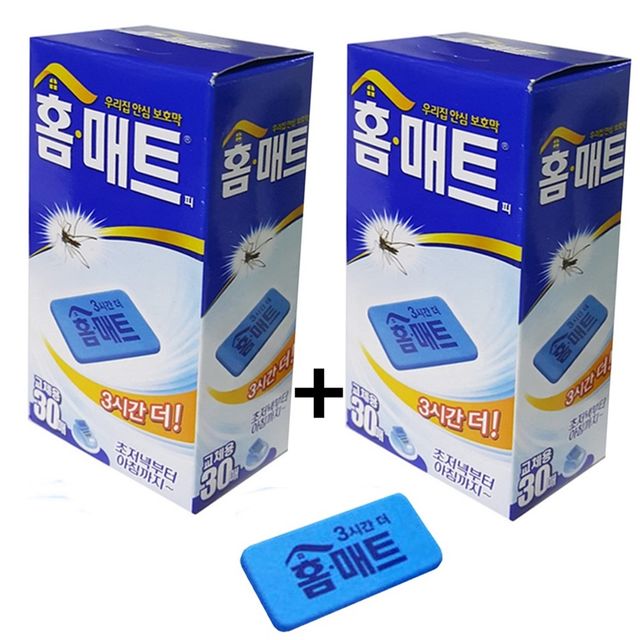 3시간더 홈매트 60매 모기약 모기향리필