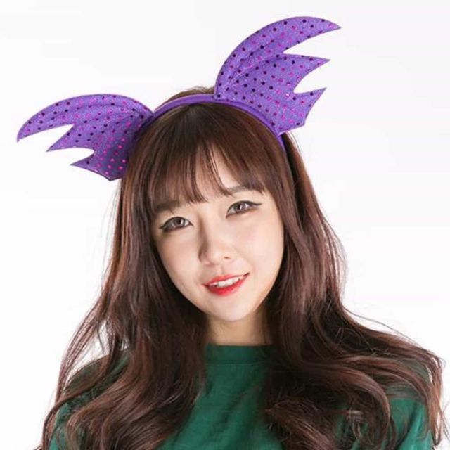 스팽글박쥐머리띠 파티머리띠 놀이동산머리띠
