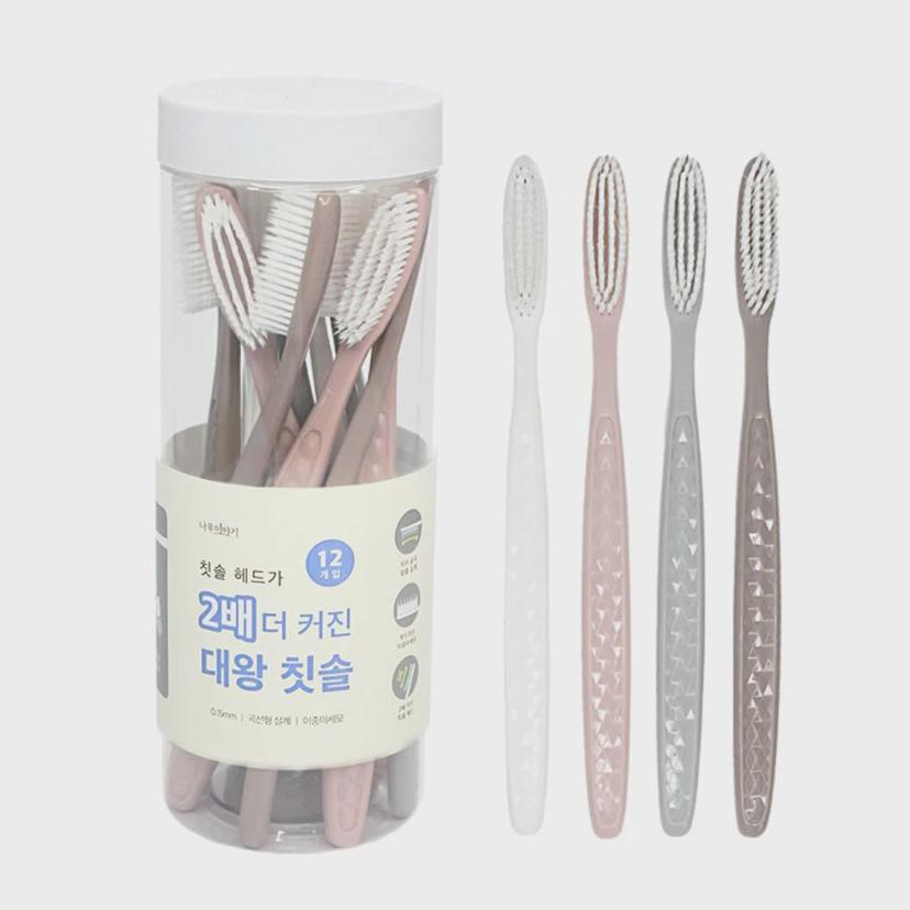 나무이야기 대왕칫솔 12개입, 가족용 구강위생용품