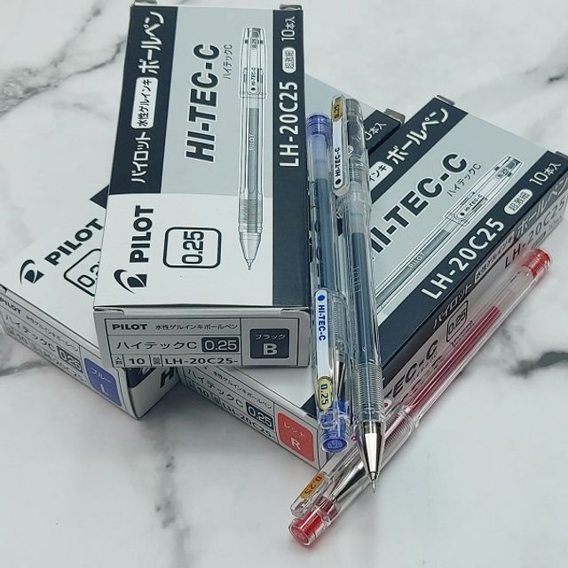 파이롯트 0.25mm 중성펜 하이테크-C STANDARD 1다스 - 정밀 필기용 초미세 볼펜