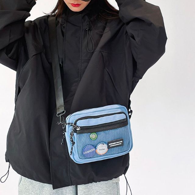 인기 데일리 유행 메신저백 10대 쇼퍼백 블루 가방