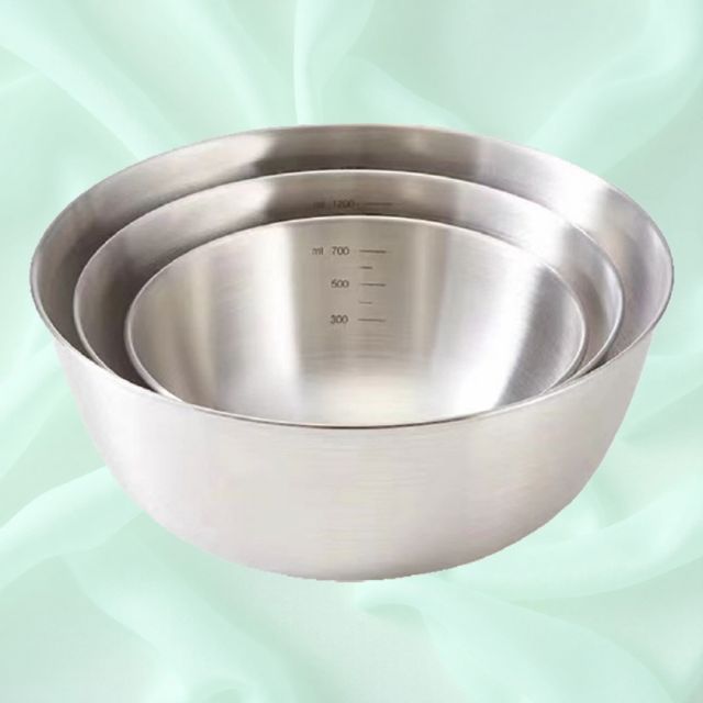 스텐 깊은스텐볼조리기구 제빵용깊은믹싱볼 깊은 반죽 계량 다용도 믹싱볼 베이킹 대형대야